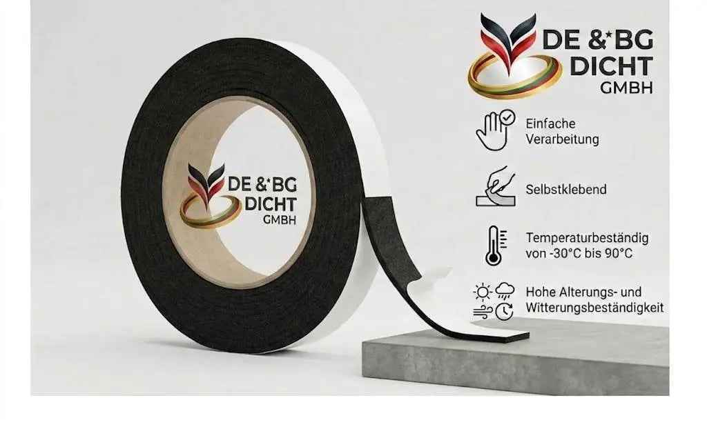 Fugendichtband 20/10-18 mm, 4,5 m, schwarz