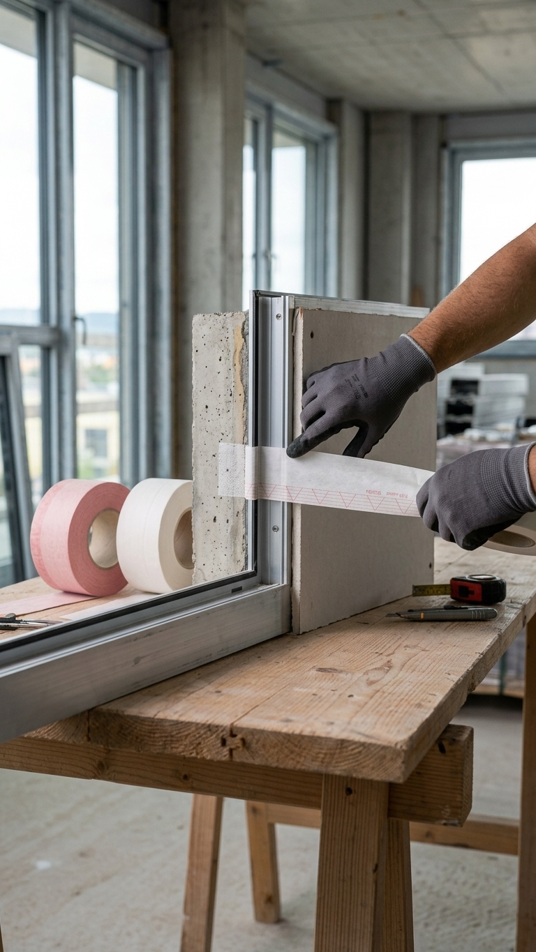 Window tape OUTSIDE, white 1 roll, 25m